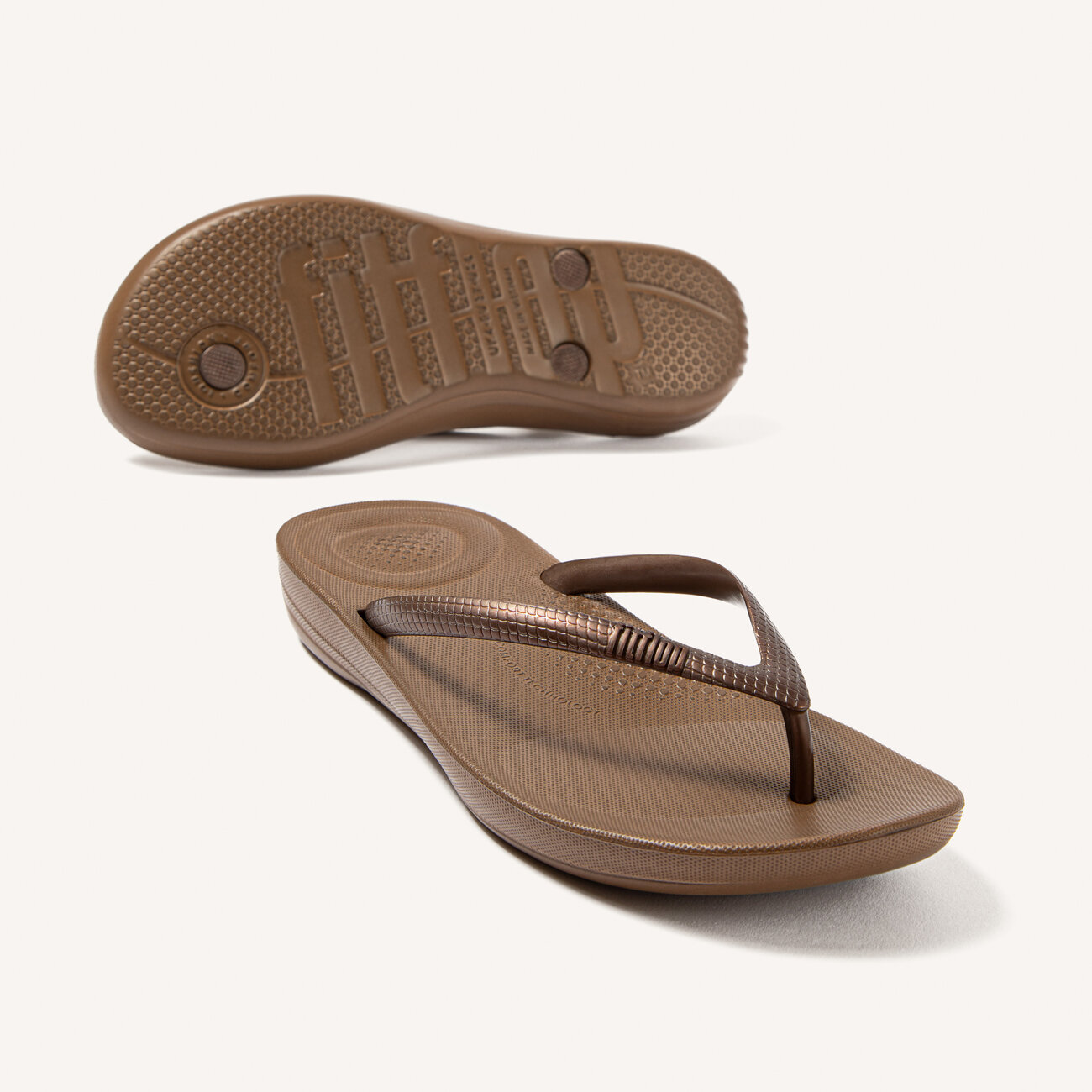Iqushion Ergonomische Slippers voor Vrouwen Brons Original Brands
